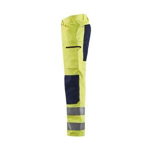 BLAKLADER - 158518113389C54 Pantalones Hi-Vis con elástico Amarillo/Azul marino-EAN 7330509702512 ROPA DE TRABAJO DE 2017 - Product Image 5