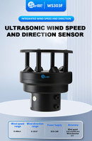 SENTEC WS303F Anémomètre à ultrasons, capteur de vitesse et de direction du vent IP65 RS485 Modbus, en alliage d'aluminium pour la météorologie et l'énergie éolienne