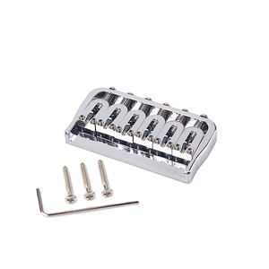 Pont de selle rigide à 6 cordes, pont fixe à travers le corps de corde chromé pour remplacement de guitares de style <span class=keywords><strong>Strat</strong></span> Tele - Product Image 2