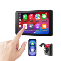 Lecteur multimédia portable 4K sans fil CarPlay Android Auto, double DVR, écran tactile CarPlay, garantie 1 an