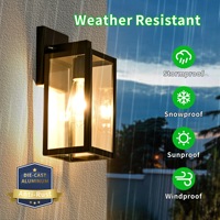 Lampe d'extérieur moderne et simple en verre avec certificat CE ETL, idéale pour jardin et mur extérieur – Offre Spéciale