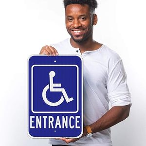 Señal de entrada para discapacitados resistente a la intemperie de alta calidad personalizada de fábrica: reservada para discapacitados - Product Image 6