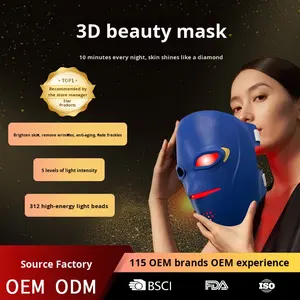 Cross-Border Home-Use LED <strong>Light</strong> <strong>Therapy</strong> Beauty Mask New Photon Rejuvenation Device <strong>Red</strong> Blue Large Panel Electronic <strong>Accessories</strong> - Product Image 5