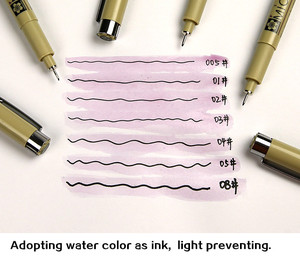 Sakura màu đen chuyên nghiệp Micro bút vẽ kim bút 10 loại khác nhau của tip đánh dấu cho phác thảo - Product Image 3