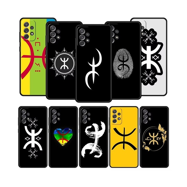 Amazigh Berber Flag Case for Samsung A51 A71 A21S A12 A11 A15 A25 A31 A41 A52 A32 A23 A33 A53 A73 A03S A05S A13 5G A54 A34 Cover