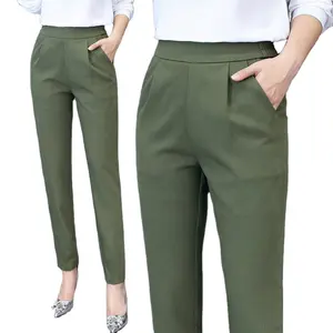 New Khaki Suit Pants For Women 2022 Party Elegant Summer Thin