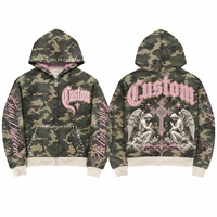 Sweat à capuche 100 % coton, coupe oversize, imprimé et brodé, sérigraphie numérique, tie-dye pour la saison automne