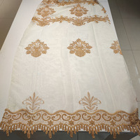 2024 nouveau tissu de rideau de broderie de macramé de conception
