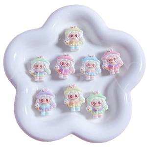 新款可爱驯鹿布娃娃树脂配件创意手工钥匙扣手机链挂件圣诞礼物 - Product Image 3