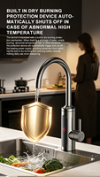Distributeur d'eau chaude électrique instantanée sans réservoir avec affichage LED pour usage domestique – Robinet électrique à économie d'énergie
