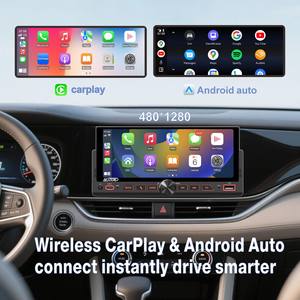 6,86 pulgadas 1DIN pantalla táctil Universal pantalla inalámbrica Carplay Android Auto <span class=keywords><strong>Youtube</strong></span> Radio de coche - Product Image 5