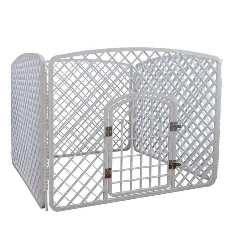 Wholesale Medium Dog Kennel Cage Portable Folding Indoor Plastic Pet Dog Fence