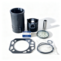Kit complet de montage en huit parties pour moteur diesel : chemise de cylindre, segment de piston, axe de piston, joint, circlip
