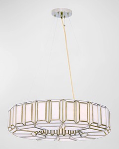 โคมไฟระย้าแอลอีดีสีทองแบบโค้งแสงศิลปะสมัยใหม่สำหรับห้องนั่งเล่น/ห้องรับประทานอาหาร - Product Image 5