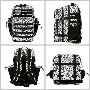 Logo personalizzato impermeabile da viaggio Fitness Tie-dye nero arancione 45L <span class=keywords><strong>zaino</strong></span> tattico da palestra doppio portabicchieri - Product Image 5