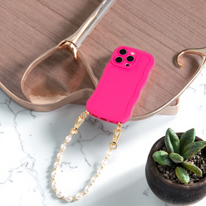 Elegante Catenella da Polso con Perle per iPhone 14 15 Pro, Cinghia per Telefono con Cordino e <span class=keywords><strong>Charm</strong></span> - Product Image 6