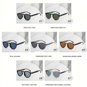 Lunettes de soleil rondes vintage 2025 personnalisées avec logo, motif léopard vert, protection UV400, branches en acétate et TR90, pour hommes et femmes - Product Image 5