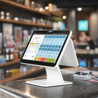 Système de point de vente tout-en-un HBAPOS GM10 pour épicerie, écran tactile, caisse enregistreuse électronique, machine de caissier.