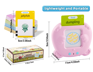 Envío más rápido, tarjetas Flash de palabras a la vista en inglés, máquina de aprendizaje para niños, dispositivo de tarjetas cognitivas Flash parlantes, aprendizaje <span class=keywords><strong>italiano</strong></span> - Product Image 6