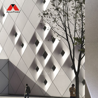Panneau mural 3D en aluminium Alumtimes, revêtement mural extérieur en métal 3D, imperméable et ignifuge pour villas, hôtels, centres commerciaux, murs-rideaux