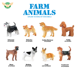 Nuevo modelo de juguetes para perros de <span class=keywords><strong>PVC</strong></span>, 12 Uds., varios perros y 1 <span class=keywords><strong>caseta</strong></span> de <span class=keywords><strong>perro</strong></span>, 1 Montaña y 4 vallas, juguetes pequeños simulados para perros para niños - Product Image 3