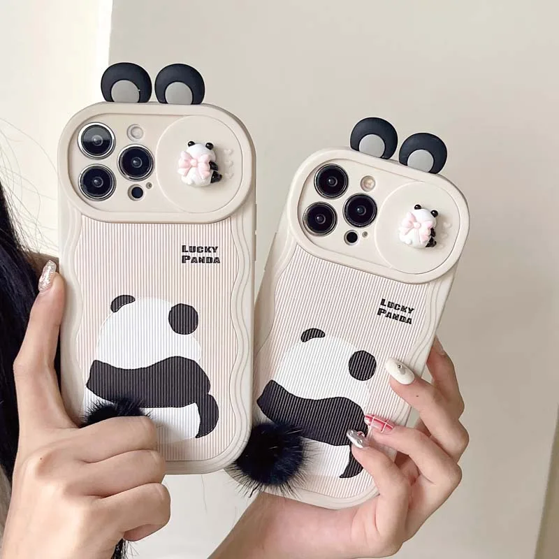 Custodia Per IPhone 11 Pro Con Panda 3D – Morbida TPU Antiurto, Paraurti, Cartoon Carina – Regalo Per Ragazze E Ragazzi