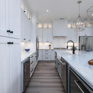 Cuisine complète sur mesure BALOM, armoires de cuisine en bois blanc, ensemble d'armoires de cuisine modulaires, prêt à assembler - Product Image 3