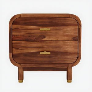 Mesita de Noche Moderna de Madera con Dos Cajones, Diseño de Almacenamiento, Mueble Independiente para Dormitorio, Mesa Auxiliar para Sala de Estar u Oficina en Casa - Product Image 1
