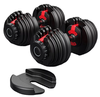 Ensemble d'haltères réglables pour équipement de gymnastique à domicile Crossmax 24kg et 40kg