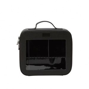 Luxury Customized With Logo Letter Professional Pouch Zipper Cases for Travel <b>Toiletry</b> Clear PVC PU <b>Leather</b> Cosmetic Makeup <b>Bags</b> - Product Image 4