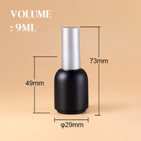 Botol Kaca Kosong Mini Bulat 9ml untuk Cat Kuku, Anti Bocor, Portabel, Dapat Diisi Ulang, Wadah Kaca OEM ODM