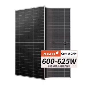 โมดูลพลังงานแสงอาทิตย์แบบสองหน้า Aiko Solar Stellar Dual-glass Bifacial Modules N-Type ABC Solar กำลังไฟสูงขึ้น ค่า LCOE ต่ำขึ้น 620W 625W 630W 635W 640W AIKO-G635-655-M - Product Image 6