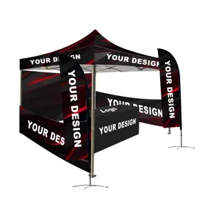 Produk baru kanopi Gazebo tenda Pop Up 3x6m tenda dapat dilipat Logo kustom cetak luar ruangan 3x3 3x4.5 10x10 dapat dilipat