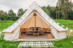 เต็นท์แบบมองโกลทำจากผ้าอ๊อกซ์ฟอร์ดสองชั้นสำหรับการตั้งแคมป์กลางแจ้งและการชุมนุมของครอบครัวสำหรับงานแสดงสินค้า - Product Image 6