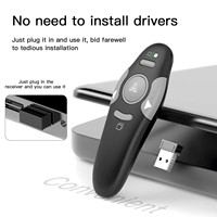 Telecomando USB Wireless con Puntatore Laser per Presentazioni PowerPoint, Clicker per Facile Clicchi e Navigazione
