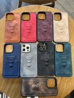 Nouveau Design PU Cuir Motif Invisible Téléphone étui pour iphone 17 Pro Max 16 Pro Luxe Type Téléphone Couverture pour Samsung S25 ULTRA