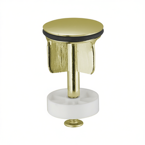 Tapón de desagüe de latón chapado en oro de 1 1/4 pulgadas para desagües de lavabos y bañeras - Product Image 3