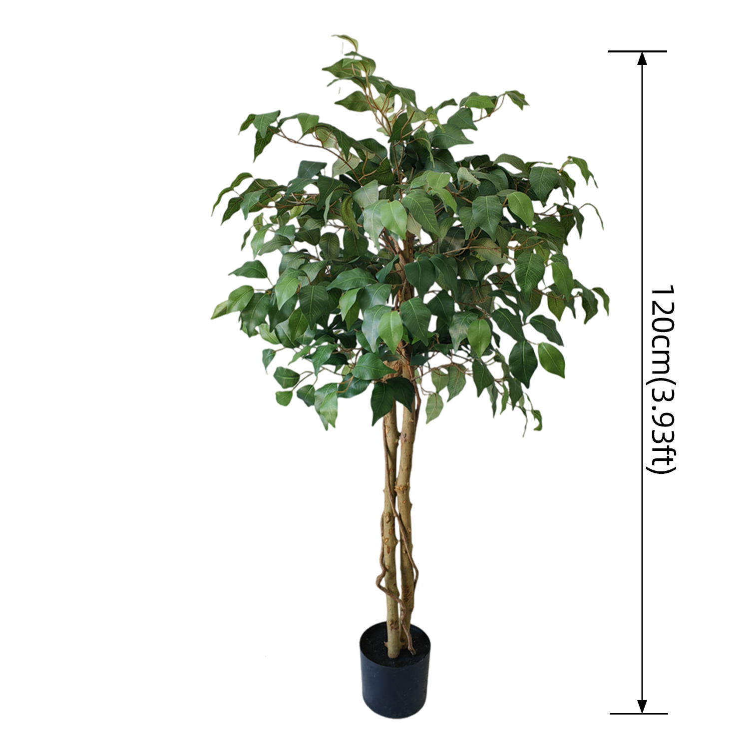 Arbre Ficus artificiel vert clair 165 cm (5,4 pieds)