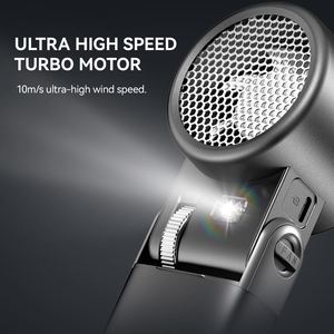 High Speed 10M/S Handheld Ice 16°C Refrigeration 199 Speeds 9000Mah Rechargeable Portable Fan With Lanyard & Buckle - Product Image 2