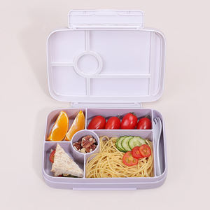 Wholesale BPA Free 6 Compartment <b>Kid</b> Bento Lunch <b>Box</b> Leak Proof 1L Food <b>Storage</b> Container with Lid PP Plastic for School Bag - Product Image 1