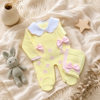Combinaison en coton doux KAIYUE pour nouveau-né, tricot gaufré, avec bonnet, couleur unie, prête à imprimer, combinaison personnalisée pour bébé