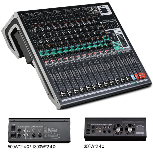BE-D Series with Amplifier Mixing Console, Built-in 99 DSP Digital Reverberation Effect and 48V Phantom Power DJ Console