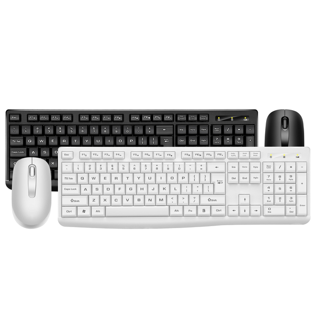 2.4GHz Silent USB Wireless Keyboard Mouse Combo Full-Size Multifunctional Ergonomic Set for Laptop Desktop Office Use Stock