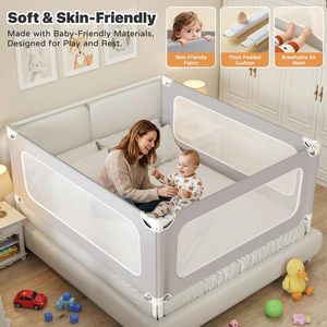 3 Piece <strong>King</strong> <strong>Size</strong> <strong>Bed</strong> <strong>Rail</strong> for Toddlers, Adjustable Baby <strong>Bed</strong> <strong>Rail</strong> Guard, Thickened Child Safety <strong>Bed</strong> <strong>Rails</strong> for <strong>King</strong> <strong>Size</strong> <strong>Beds</strong> - Product Image 4