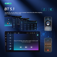 Autoradio Android Podofo 8 cœurs 9'' 4+64 Go Écran IPS Carplay Android Auto WiFi 4G BT AI Voice DSP RDS