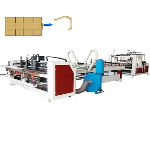 Cardboard Box Folder Gluer Automatic Prefold Carton Folding Gluing Machine