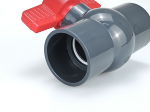 Yingshi <span class=keywords><strong>PVC</strong></span> đôi Công Đoàn bóng van cho nước | Hướng dẫn sử dụng | OEM/ODM Nhà máy cung cấp | Kết nối NPT | NSF phê duyệt | 1/2 "-4" cổng - Product Image 4