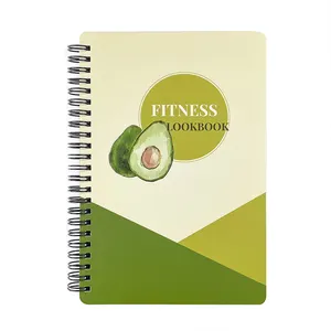 英語A5ビジネスノートブック紙Cuadernos De Notepad Coil Diet Fitness Punch Record Book Manifestation Journal Custom