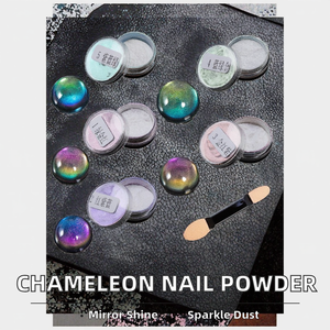 Chameleon <span class=keywords><strong>Chrome</strong></span> Fine Glitter Nail Powder Effet Miroir Mise À Niveau pour Nail Art Bombes De Bain Et Revêtement Pigment - Product Image 2