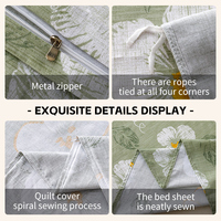 Vente en gros de draps de lit personnalisés en coton 100% - Ensemble de literie 4 pièces - Housse de couette - Taille King Size - Taille Queen Size - Taille Full - Super doux - Luxe